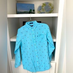 Boys Izod Nautical Dress Shirt Size 18/20